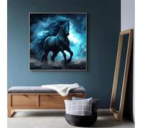 500 Piece Jigsaw Puzzles for Adults Black Animal Horse, 45x45cm Puzzles for adults 500 Pieces, Fun Present & Activity for Home, Jigsaw Puzzle for Birthday