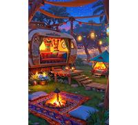 500 Piece Jigsaw Puzzles for Adults - Camping Scenery - Decorative Wall Art Gift for Adults & Families - 20.47x14.96 ich - with Poster & Letters on Back