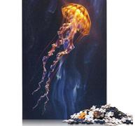 500 Piece Jigsaw Puzzles for Adults Celestial Jellyfish Jigsaw Puzzles for Adults, Wooden Puzzles Educational Stress Relief Toy Puzzle 500pcs (52x38cm)