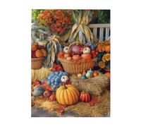 500 Piece Jigsaw Puzzles for Adults Challenging Puzzle for Game Nights Autumn Harvest Thanksgiving Wooden Puzzle Personalized Custom Wood Puzzles for Family PicturePuzzle Finished Size 15"x20.4"