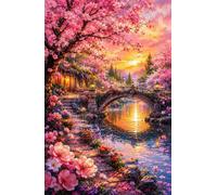 500 Piece Jigsaw Puzzles for Adults - Cherry Blossom Path - Decorative Wall Art Gift for Adults & Families - 20.47x14.96 ich - with Poster & Letters on Back