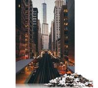 500 Piece Jigsaw Puzzles for Adults Chicago Jigsaw Puzzle Children Wooden Puzzles Family Entertainment Toys 500pcs (52x38cm)