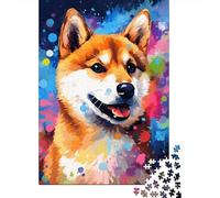 500 Piece Jigsaw Puzzles for Adults - Colorful Art Corgi Puzzle - Jigsaws 500 Pieces for Adults - Made Wood 500pcs (52x38cm)
