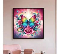 500 Piece Jigsaw Puzzles for Adults Colorful Butterfly Roses, 45x45cm Puzzles for adults 500 Pieces, Fun Present & Activity for Home, Jigsaw Puzzle for Birthday