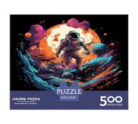 500 Piece Jigsaw Puzzles for Adults Cool Astronaut Jigsaw Puzzles for Adults, Wooden Puzzles Educational Stress Relief Toy Puzzle 500pcs (52x38cm)