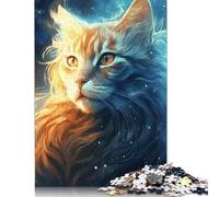 500 Piece Jigsaw Puzzles for Adults Cosmic Celestial Cat Jigsaw Puzzle Children Wooden Puzzles Family Entertainment Toys 500pcs (52x38cm)