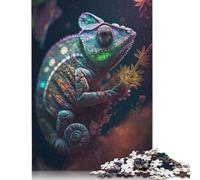 500 Piece Jigsaw Puzzles for Adults Cosmic Chameleon Jigsaw Puzzles for Adults, Wooden Puzzles Educational Stress Relief Toy Puzzle 500pcs (52x38cm)