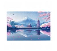500 Piece Jigsaw Puzzles for Adults, Creative Impossible Puzzles Games for Adults Beginners, Large Wooden Jigsaw with Storage Box, Gifts for Women, Theme: Japan & Five-Storied Pagoda 52x38cm D-452