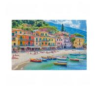 500 Piece Jigsaw Puzzles for Adults, Creative Impossible Puzzles Games for Adults Beginners, Large Wooden Jigsaw with Poster and Storage Box, Gifts for Women, Theme: Beach & Mountain 52x38cm D-275