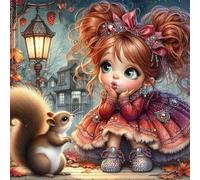 500 Piece Jigsaw Puzzles for Adults Cute Girl Squirrel, Educational Games, Impossible Hard Difficult Challenging, Relaxation Jigsaw Puzzles for Adults 500 Pieces 17.7x17.7 inch