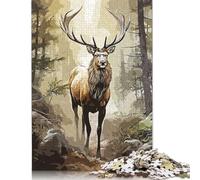 500 Piece Jigsaw Puzzles for Adults Deer Wild Jigsaw Puzzle Children Wooden Puzzles Family Entertainment Toys 500pcs (52x38cm)