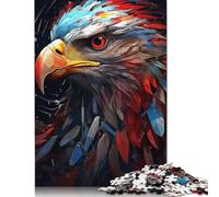 500 Piece Jigsaw Puzzles for Adults Eagle's Head Jigsaw Puzzle Toy Game Wooden Jigsaws Challenge Toy Family Activities 500pcs (52x38cm)