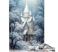 500 Piece Jigsaw Puzzles for Adults | Fairy House in Winter Puzzles | Puzzles 500 Pieces for Adults Gifts 500pcs (52x38cm)