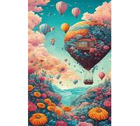 500 Piece Jigsaw Puzzles for Adults, Flower Hot Air Balloon 20.5x15 inch, Challenging Brain Teaser Puzzle, Premium Cardboard Hobby Gift for Adults & Seniors