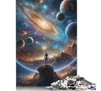 500 Piece Jigsaw Puzzles for Adults Galaxy Fantasy Planet Jigsaw Puzzle Toy Game Wooden Jigsaws Challenge Toy Family Activities 500pcs (52x38cm)