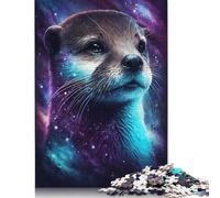 500 Piece Jigsaw Puzzles for Adults Galaxy Otter Jigsaw Puzzle Toy Game Wooden Jigsaws Challenge Toy Family Activities 500pcs (52x38cm)