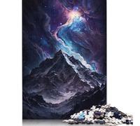 500 Piece Jigsaw Puzzles for Adults Galaxy Snowy Mountains Wooden Jigsaw Puzzles Challenge Toy Jigsaw for Adults 500pcs (52x38cm)