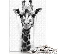 500 Piece Jigsaw Puzzles for Adults 'Giraffe Beauty Watercolor Jigsaw Puzzles for Adults, Wooden Puzzles Educational Stress Relief Toy Puzzle 500pcs (52x38cm)