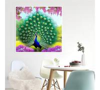 500 Piece Jigsaw Puzzles for Adults Green Peacock Lawn, 45x45cm Puzzles for adults 500 Pieces, Fun Present & Activity for Home, Jigsaw Puzzle for Birthday