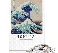 500 Piece Jigsaw Puzzles for Adults Hokusais Great Wave Jigsaw Puzzle Children Wooden Puzzles Family Entertainment Toys 500pcs (52x38cm)