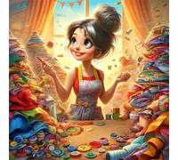 500 Piece Jigsaw Puzzles for Adults, Impossible Hard Difficult Challenging jigsaw puzzle 500 pieces adult Puzzles Classic Educational Games 45x45cm, Sewing Girl