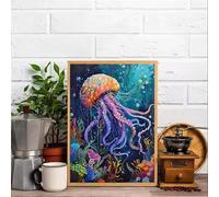 500 Piece Jigsaw Puzzles for Adults, Impossible Hard Difficult Challenging jigsaw puzzle 500 pieces adult Puzzles Classic Educational Games 52x38cm,Marine Coral Jellyfish