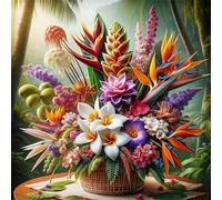 500 Piece Jigsaw Puzzles for Adults, Impossible Hard Difficult Challenging jigsaw puzzle 500 pieces adult Puzzles Classic Educational Games 45x45cm, Tropical Bouquet