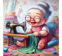 500 Piece Jigsaw Puzzles for Adults, Impossible Hard Difficult Challenging jigsaw puzzle 500 pieces adult Puzzles Classic Educational Games 45x45cm, Granny Sewing Machine