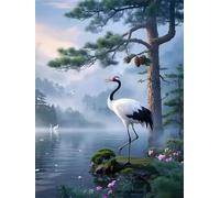 500 Piece Jigsaw Puzzles for Adults, Impossible Hard Difficult Challenging jigsaw puzzle 500 pieces adult Puzzles Classic Educational Games 52x38cm,Animals Crane Pond