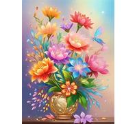 500 Piece Jigsaw Puzzles for Adults, Impossible Hard Difficult Challenging jigsaw puzzle 500 pieces adult Puzzles Classic Educational Games 52x38cm,Magic Colorful Flowers