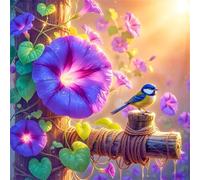 500 Piece Jigsaw Puzzles for Adults, Impossible Hard Difficult Challenging jigsaw puzzle 500 pieces adult Puzzles Classic Educational Games 45x45cm, Purple Morning Glory