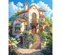500 Piece Jigsaw Puzzles for Adults, Impossible Hard Difficult Challenging jigsaw puzzle 500 pieces adult Puzzles Classic Educational Games 52x38cm,Villa Botanical Garden