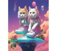 500 Piece Jigsaw Puzzles for Adults, Impossible Hard Difficult Challenging jigsaw puzzle 500 pieces adult Puzzles Classic Educational Games 52x38cm,Shoe Balloon Cat