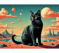 500 Piece Jigsaw Puzzles for Adults, Impossible Hard Difficult Challenging jigsaw puzzle 500 pieces adult Puzzles Classic Educational Games 52x38cm,Giant Cat River