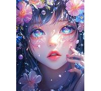 500 Piece Jigsaw Puzzles for Adults, Impossible Hard Difficult Challenging jigsaw puzzle 500 pieces adult Puzzles Classic Educational Games 52x38cm,Anime Girl Flower