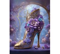 500 Piece Jigsaw Puzzles for Adults, Impossible Hard Difficult Challenging jigsaw puzzle 500 pieces adult Puzzles Classic Educational Games 52x38cm,Elegant Floral Shoes