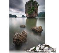 500 Piece Jigsaw Puzzles for Adults Island Rock Formation Wooden Jigsaw Puzzles for Adults Puzzles Educational Puzzle for Family And Friends Gifts 500pcs (52x38cm)