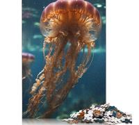 500 Piece Jigsaw Puzzles for Adults Jellyfish Underwater Wooden Jigsaw Puzzles for Adults Puzzles Educational Puzzle for Family And Friends Gifts 500pcs (52x38cm)