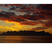 500 Piece Jigsaw Puzzles for Adults Kids - Mountains island sunset 52x38cm