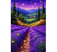 500 Piece Jigsaw Puzzles for Adults Lavender Landscape Puzzle Fun Challenges Perfect for Relaxation Letter Printed on Back Interlock Perfectly No Dust for Men Women Elders Seniors 20.5 x 15 inch