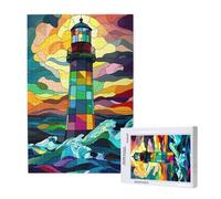 500 Piece Jigsaw Puzzles for Adults,Lighthouse Jigsaw Puzzles for Adults, Wooden Puzzle with Gift Box,Ocean Jigsaws for Family Educational Games, Unique Gifts for Women/Men, Home Wall Decor,ML-461