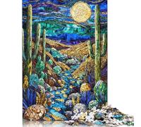 500 Piece Jigsaw Puzzles for Adults Midnight Dunes Mosaic Jigsaw Puzzles for Adults, Wooden Puzzles Educational Stress Relief Toy Puzzle 500pcs (52x38cm)