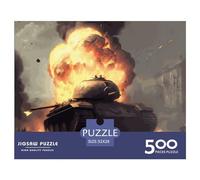 500 Piece Jigsaw Puzzles for Adults Military Tank Jigsaw Puzzles for Adults, Wooden Puzzles Educational Stress Relief Toy Puzzle 500pcs (52x38cm)