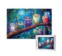 500 Piece Jigsaw Puzzles for Adults,Owl Jigsaw Puzzles for Adults,Wooden Large Size Puzzle with Gift Box,Animal Jigsaws for Family Educational Games,Unique Gifts for Women/Men,Home Wall Decor,ML-525