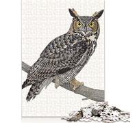 500 Piece Jigsaw Puzzles for Adults Owl Portrait Jigsaw Puzzles for Adults, Wooden Puzzles Educational Stress Relief Toy Puzzle 500pcs (52x38cm)