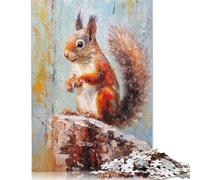 500 Piece Jigsaw Puzzles for Adults Palette Squirrel Painting Jigsaw Puzzles for Adults, Wooden Puzzles Educational Stress Relief Toy Puzzle 500pcs (52x38cm)