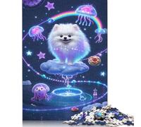 500 Piece Jigsaw Puzzles for Adults Pomeranian Puppy Jigsaw Puzzle Children Wooden Puzzles Family Entertainment Toys 500pcs (52x38cm)