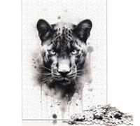 500 Piece Jigsaw Puzzles for Adults 'Puma Beauty Watercolor Jigsaw Puzzle Children Wooden Puzzles Family Entertainment Toys 500pcs (52x38cm)