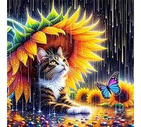 500 Piece Jigsaw Puzzles for Adults Rain Cat, Impossible Puzzle for adults, Challenging Adult jigsaw puzzles 500 pieces, puzzle Classic Educational Games, Fun Activity for Family