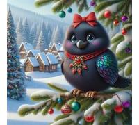 500 Piece Jigsaw Puzzles for Adults Red Bow Birds, Impossible Puzzle for adults, Challenging Adult jigsaw puzzles 500 pieces, puzzle Classic Educational Games, Fun Activity for Family